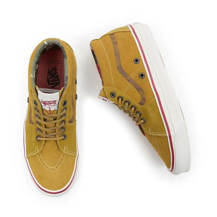 Vans HiTop Shoes Women Vault By X Nigel Cabourn OG Sk8Mid LX Shoes Pink