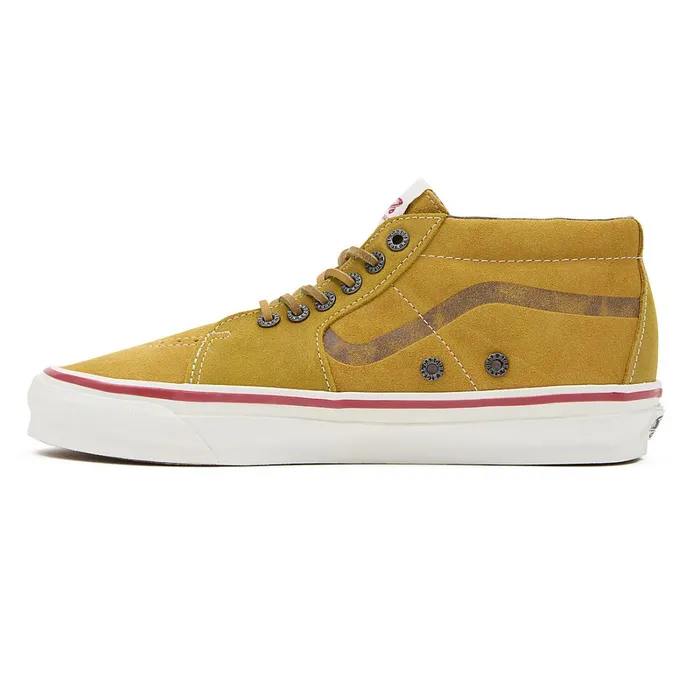 Vans HiTop Shoes Women Vault By X Nigel Cabourn OG Sk8Mid LX Shoes Pink