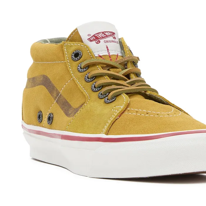 Vans HiTop Shoes Women Vault By X Nigel Cabourn OG Sk8Mid LX Shoes Pink