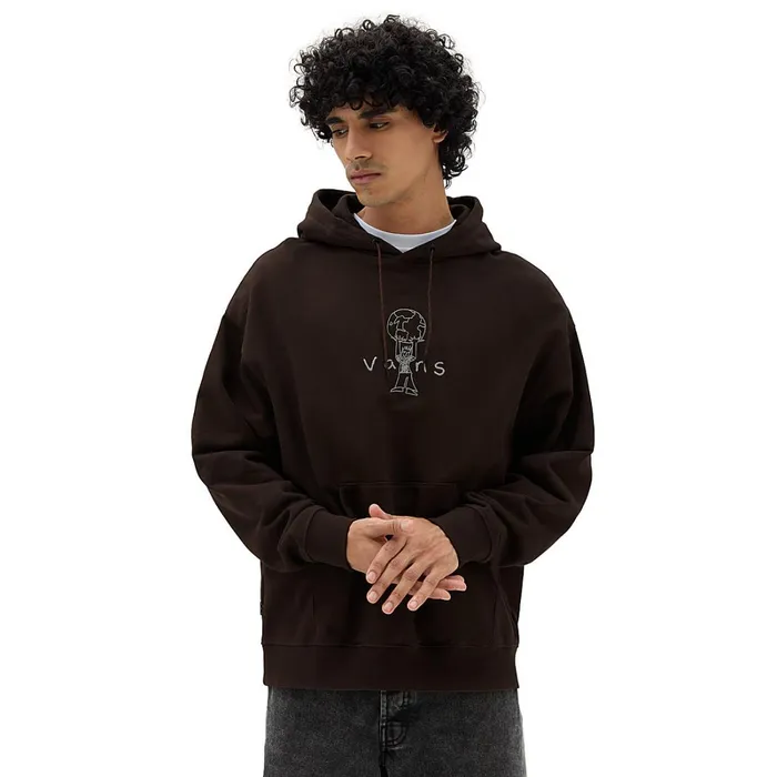Vans Hoodies and Sweatshirts Men Nick Michel Pullover Hoodie Brown