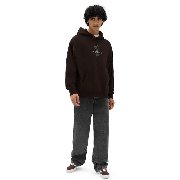 Vans Hoodies and Sweatshirts Men Nick Michel Pullover Hoodie Brown
