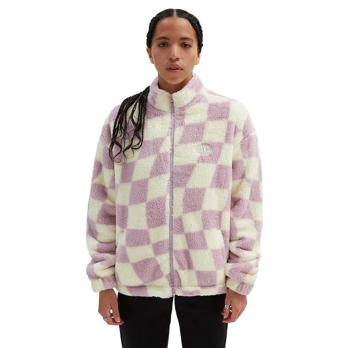 Vans Hoodies and Sweatshirts Women Digital Trip Mock Zip Sweatshirt Purple