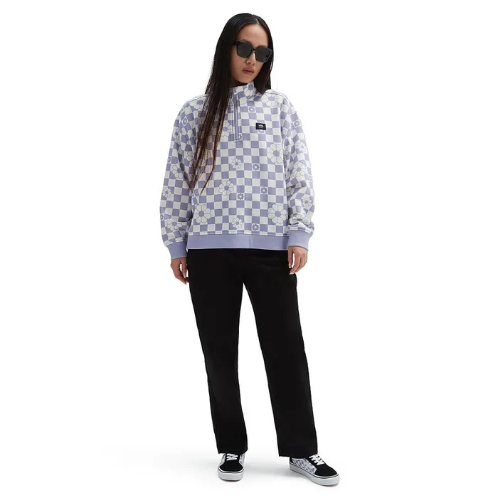Vans Hoodies and Sweatshirts Women Leighton Mock Neck Sweatshirt Purple