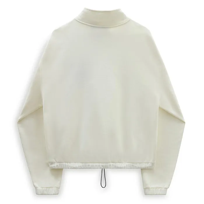 Vans Hoodies and Sweatshirts Women Varsity V Half Zip Mock Neck Sweatshirt White