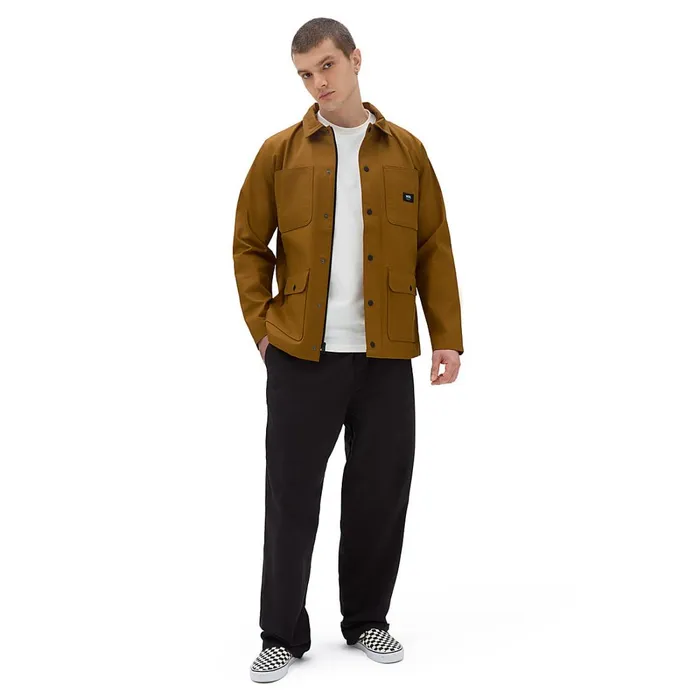 Vans Jackets and Coats Men Drill Chore Coat Lined Jacket Brown