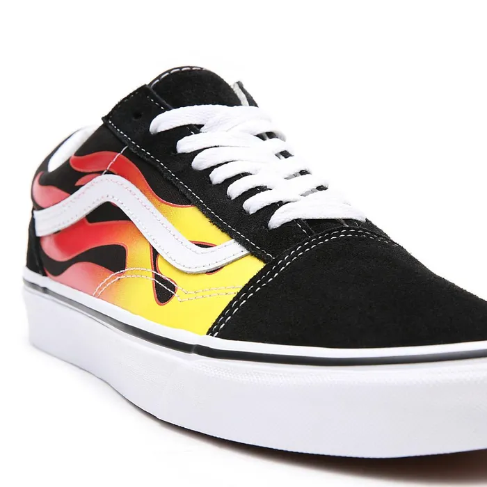 Vans Lowtop Shoes Men Flame Old Skool Shoes Black