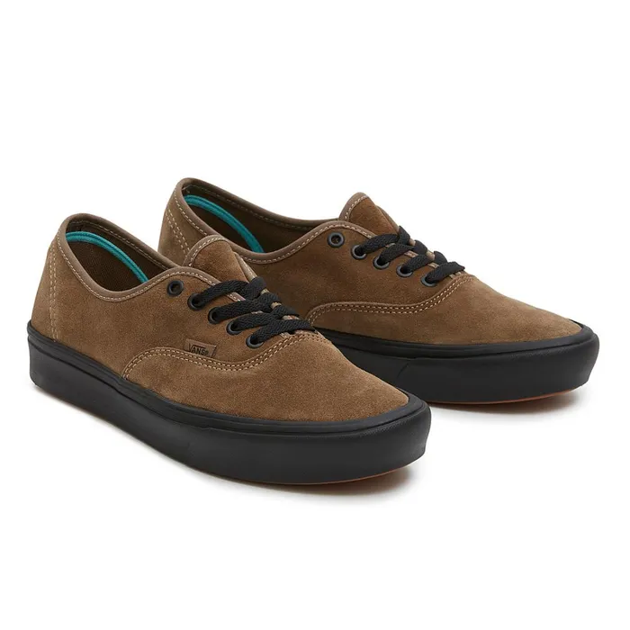 Vans Lowtop Shoes Women Authentic ComfyCush Suede Shoes Brown