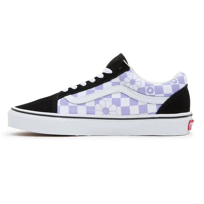 Vans Lowtop Shoes Women Old Skool Floral Check Purple