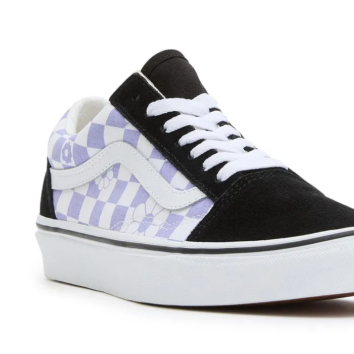 Vans Lowtop Shoes Women Old Skool Floral Check Purple