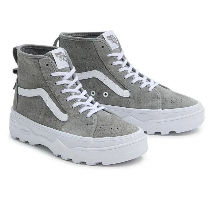 Vans Platform Shoes Women Sentry Sk8Hi Shoes Grey