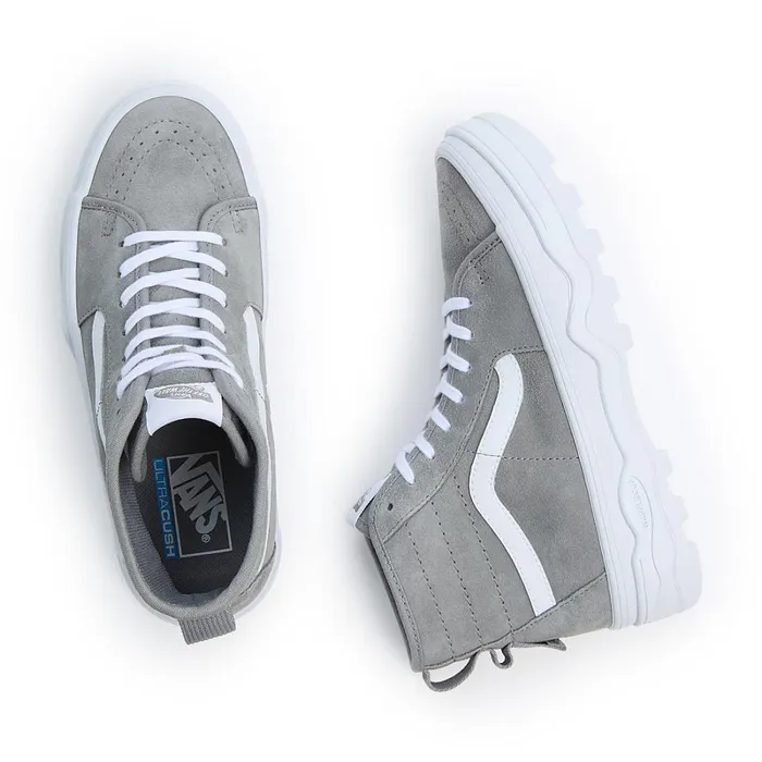 Vans Platform Shoes Women Sentry Sk8Hi Shoes Grey