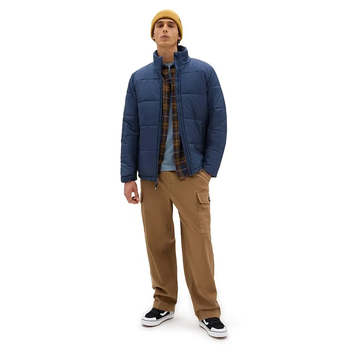 Vans Shirts Men Sycamore Long Sleeve Flannel Shirt Blue Brown