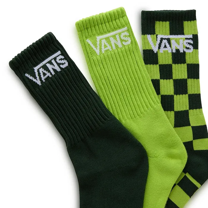 Vans Socks Kids Classics Crew Socks 3 Pairs Green