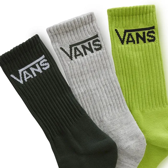 Vans Socks Men Classic Crew Socks 3 Pairs Green