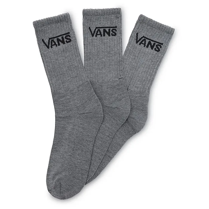Vans Socks Women Classic Crew Socks 3 Pairs Grey