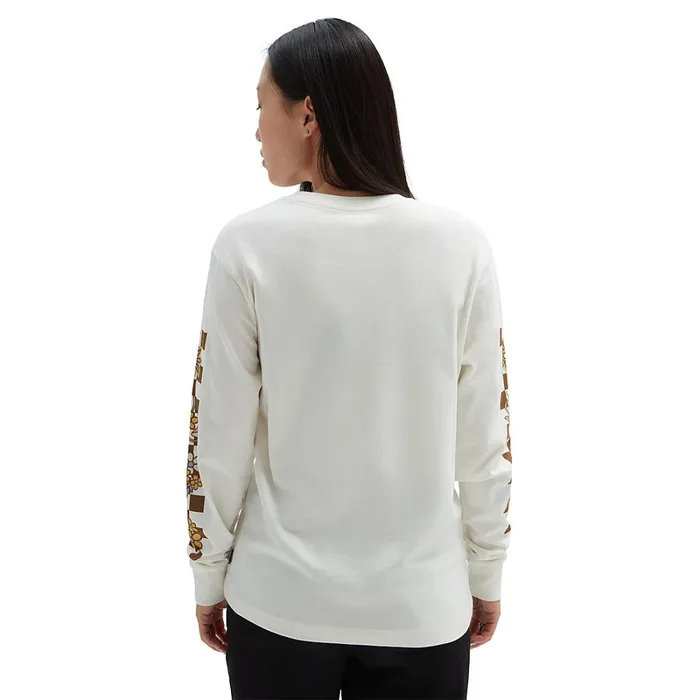 Vans Tshirts and Tops Women Trippy Floral Long Sleeve TShirt White