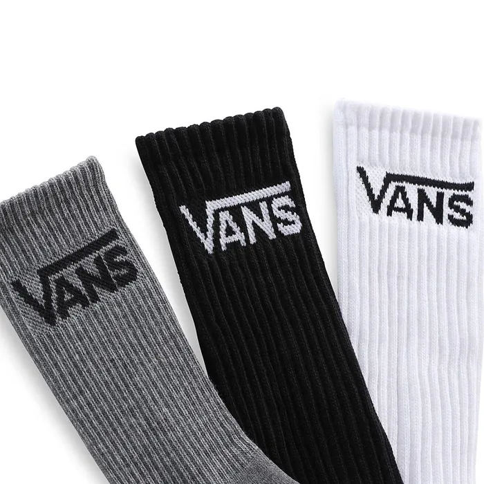 Vans View All Kids Classic Crew 3 Pairs 814 Years Black Grey