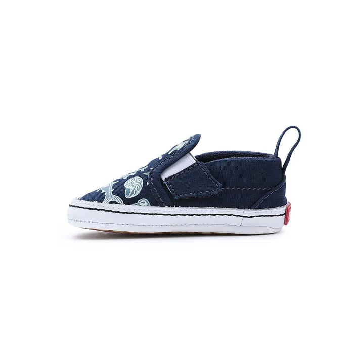 Vans View All Kids Infant SlipOn Hook And Loop Crib Shoes 01 Year Blue