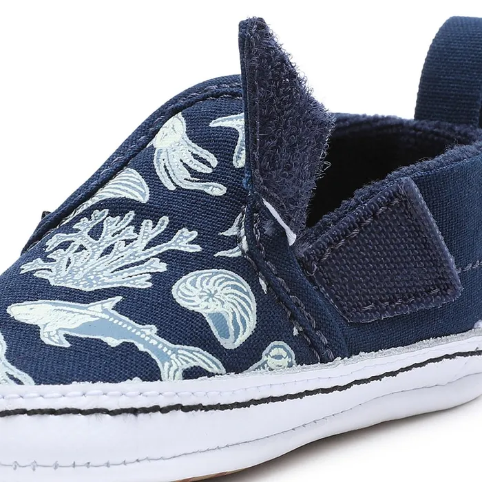 Vans View All Kids Infant SlipOn Hook And Loop Crib Shoes 01 Year Blue