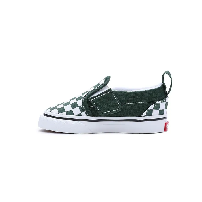 Vans View All Kids Toddler Checkerboard SlipOn Hook And Loop Shoes 14 Years Green