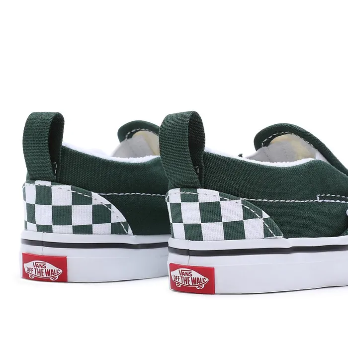 Vans View All Kids Toddler Checkerboard SlipOn Hook And Loop Shoes 14 Years Green