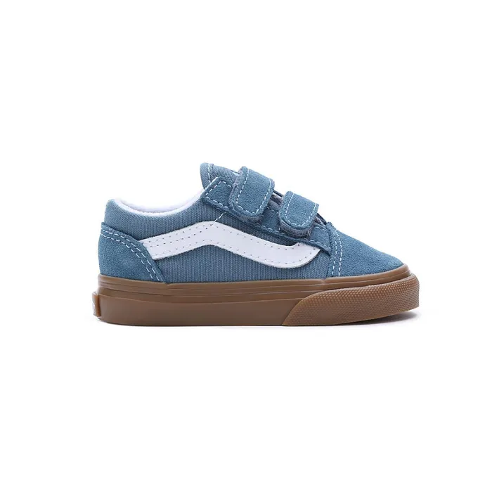 Vans View All Kids Toddler Gum Old Skool Hook And Loop Shoes 14 Years Blue