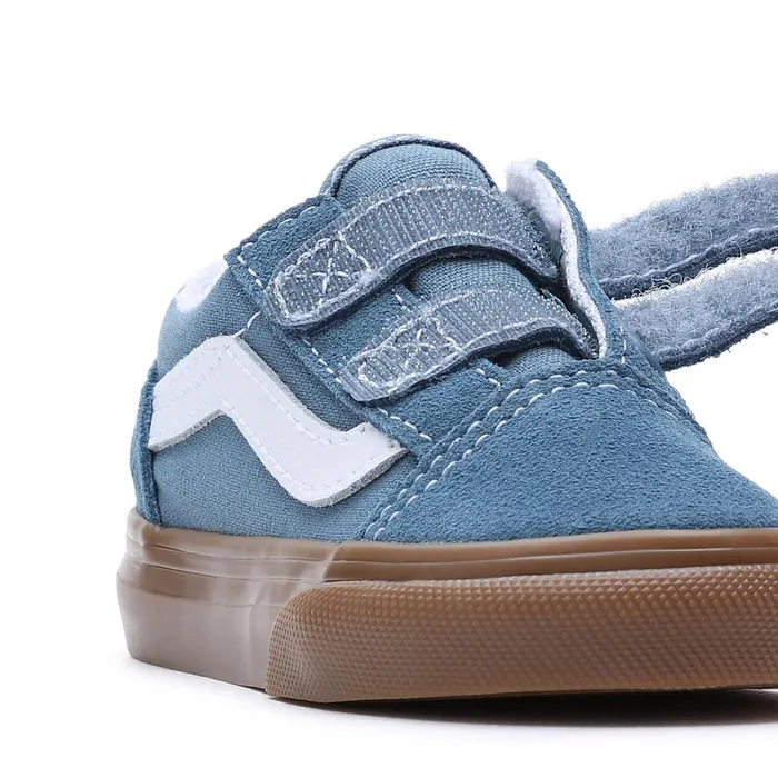 Vans View All Kids Toddler Gum Old Skool Hook And Loop Shoes 14 Years Blue