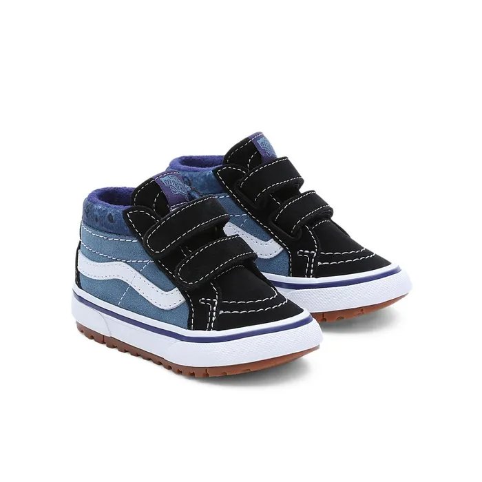 Vans View All Kids Toddler Paisley Sk8Mid Reissue MTE1 Hook And Loop Shoes 14 Years Blue Black