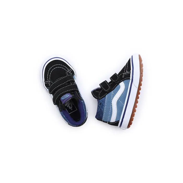 Vans View All Kids Toddler Paisley Sk8Mid Reissue MTE1 Hook And Loop Shoes 14 Years Blue Black