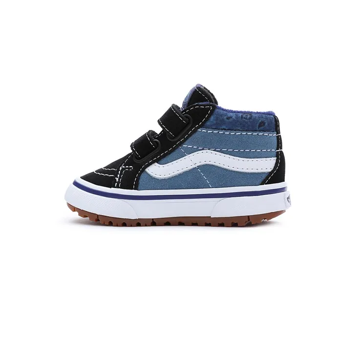 Vans View All Kids Toddler Paisley Sk8Mid Reissue MTE1 Hook And Loop Shoes 14 Years Blue Black