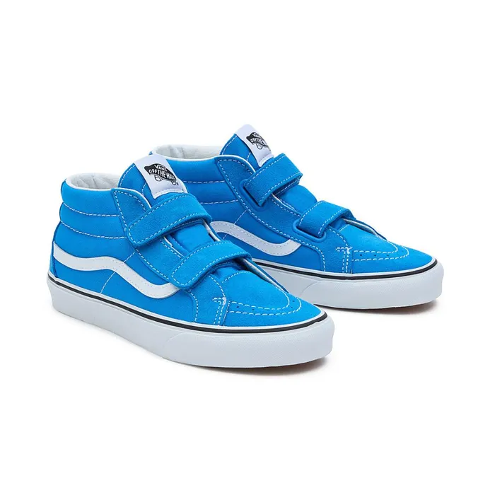 Vans View All Kids Youth Sk8Mid Reissue Hook And Loop Shoes 814 Years Blue