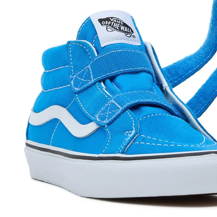 Vans View All Kids Youth Sk8Mid Reissue Hook And Loop Shoes 814 Years Blue