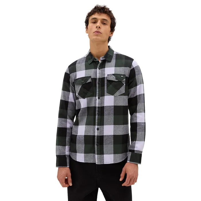 Vans View All Men Box Flannel Long Sleeve Buttondown Shirt Multicolour