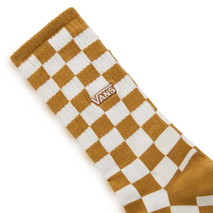 Vans View All Men Checkerboard Crew Socks 1 Pair Brown