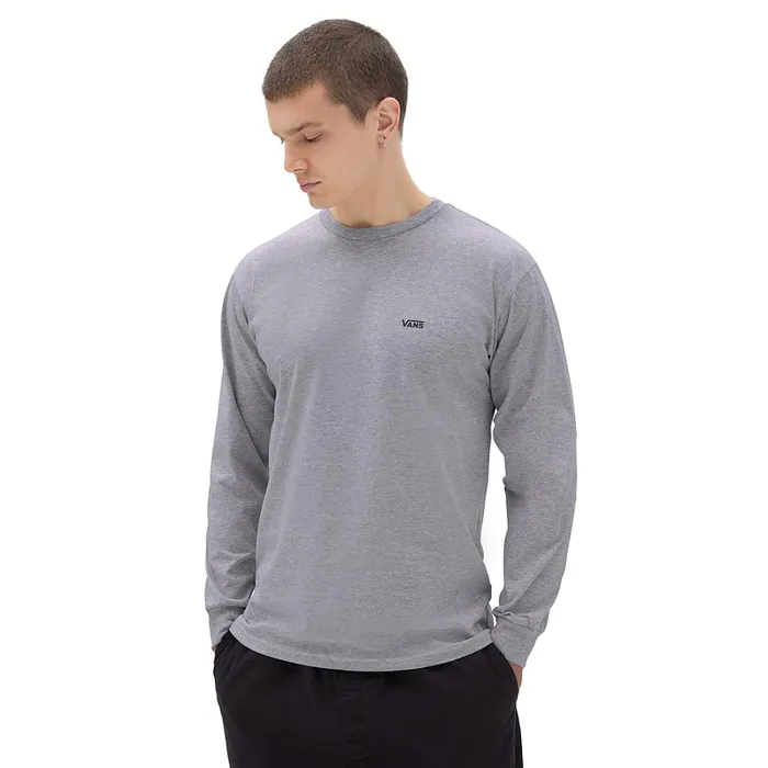 Vans View All Men Left Chest Hit Long Sleeve Tshirt Grey