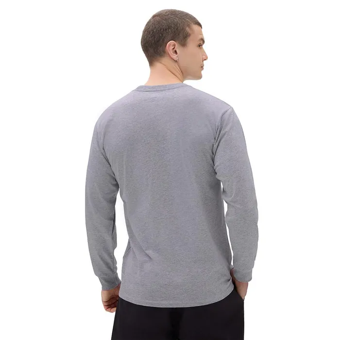 Vans View All Men Left Chest Hit Long Sleeve Tshirt Grey