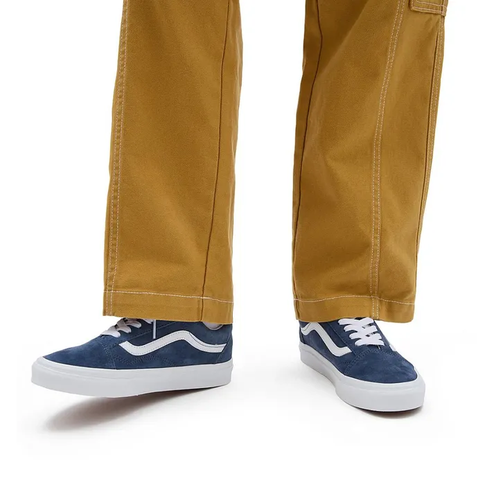 Vans View All Men Old Skool Pig Suede Shoes Blue