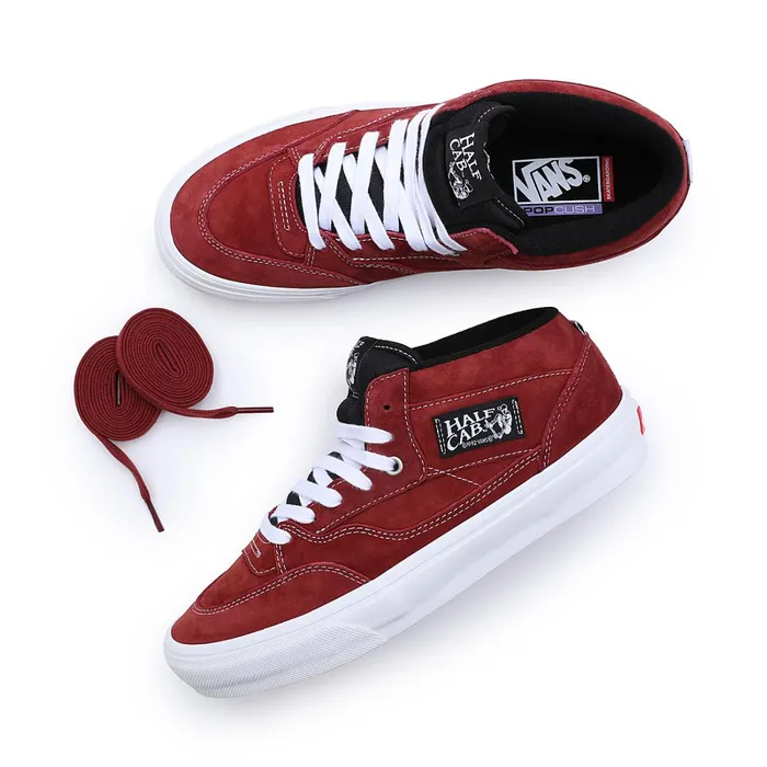 Vans View All Men Pig Suede Skate Half Cab 03992 Shoes Red