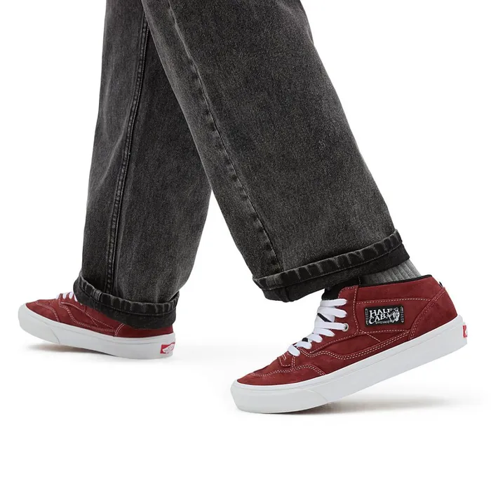 Vans View All Men Pig Suede Skate Half Cab 03992 Shoes Red