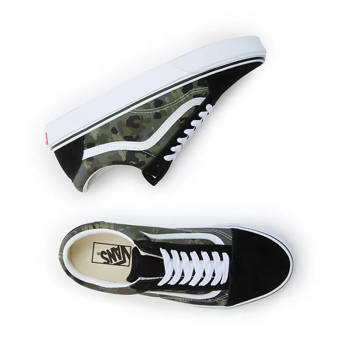 Vans View All Men Rain Camo Old Skool Shoes Green Grey