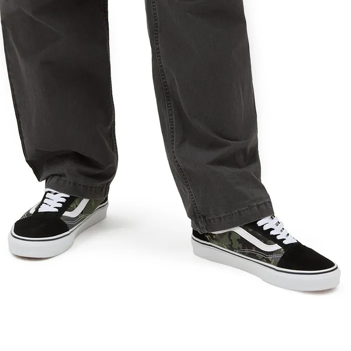 Vans View All Men Rain Camo Old Skool Shoes Green Grey