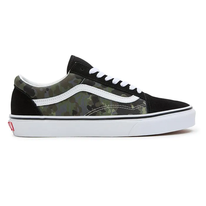 Vans View All Men Rain Camo Old Skool Shoes Green Grey