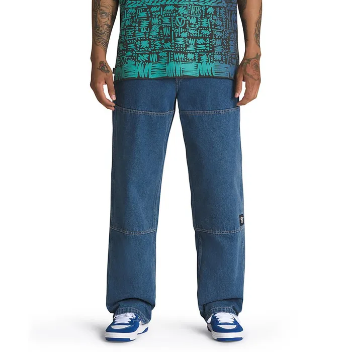 Vans View All Men Rowan Zorilla Drill Chore Loose Carpenter Denim Trousers Blue