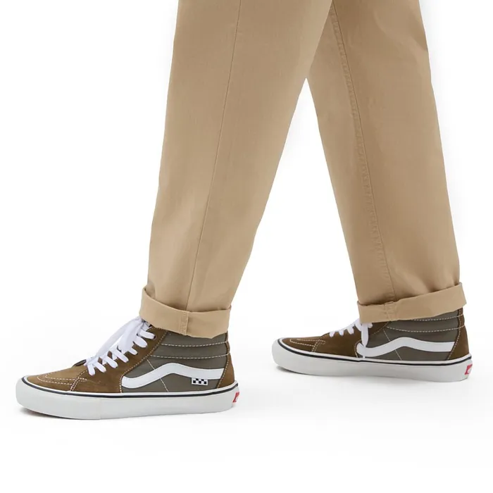 Vans View All Men Skate Grosso Mid Shoes Grey Brown