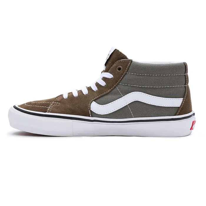 Vans View All Men Skate Grosso Mid Shoes Grey Brown