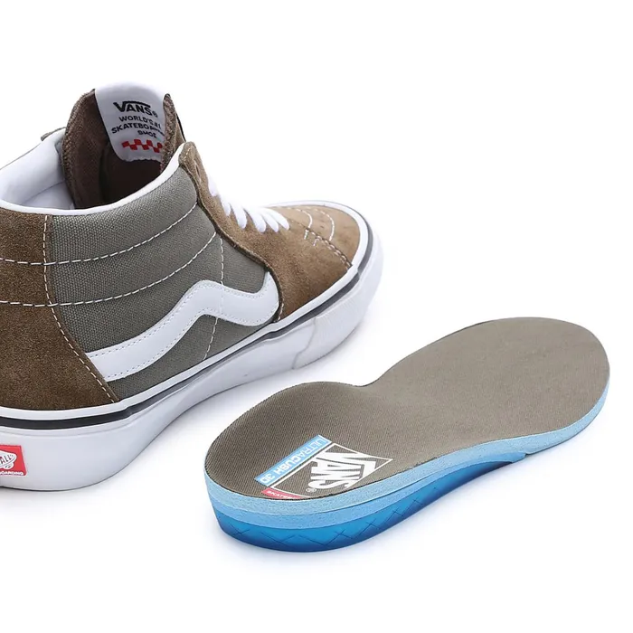 Vans View All Men Skate Grosso Mid Shoes Grey Brown