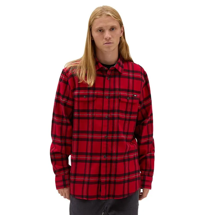 Vans View All Men Westminster Buttondown Long Sleeve Shirt Red