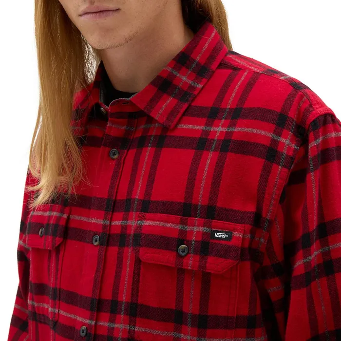 Vans View All Men Westminster Buttondown Long Sleeve Shirt Red