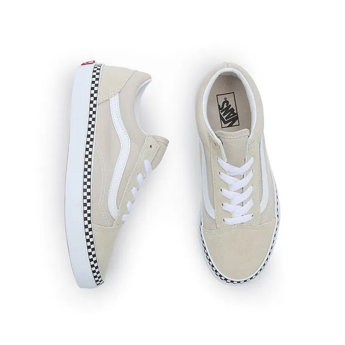 Vans Youth Shoes 814 Years Kids Youth Checkerboard Foxing Old Skool Shoes 814 Years Beige