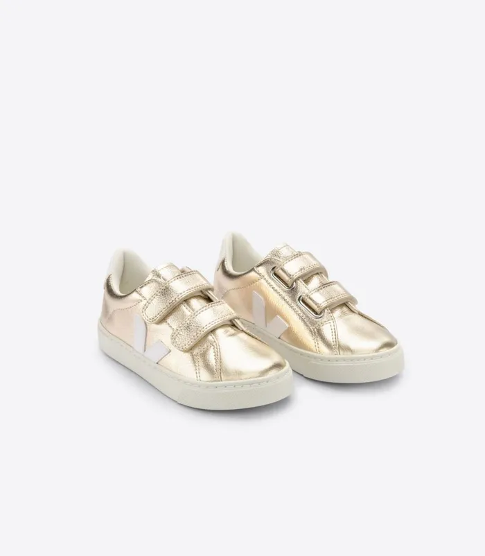 VEJA Esplar Kids ESPLAR CHROMEFREE LEATHER PLATINE WHITE